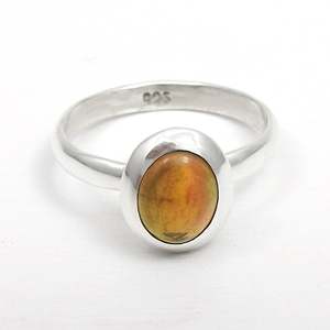 Piedra preciosa de ópalo negro con corte ovalado natural, elaborada con plata maciza 925, regalo hecho a mano perfecto para esposa, joyería bohemia bonita - Product Image 3