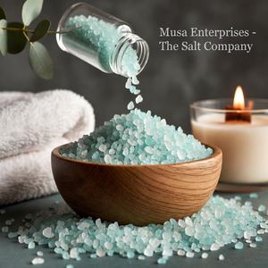 Mélange de sels de bain détoxifiants naturels et écologiques avec cristaux de l'Himalaya et huile de jasmin, sculptés pour le soulagement du stress et la revitalisation du corps - Product Image 3