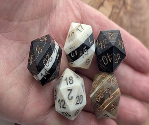 Customizable Polished Carved Animal Style Eco-Friendly White Square Buffalo Horn and Bone <b>Dice</b> - Product Image 2