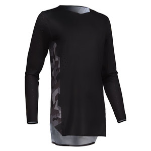 Maillot de motocross unisexe à manches longues bleu, séchage rapide, polyester/nylon, pour course sur route, manches longues, design imprimé, anti-UV - Product Image 1