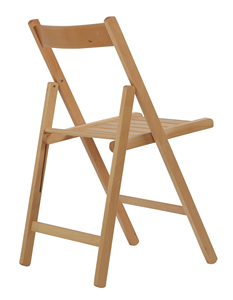 Chaise pliante en bois minimaliste, chaise pliante en bois naturel - Product Image 2