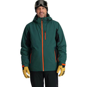 Custom Men Dark Green <b>Orange</b> Waterproof <b>Ski</b> <b>Jacket</b> Hooded Winter Thermal Snowboard Coat Outdoor Sports Wear Windproof - Product Image 1