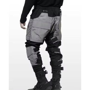 Pantalon cargo Cyberpunk Techwear pour homme, multi-poches, tactique, streetwear, avec sangle à boucle, style Hip Hop, urbain, Harajuku, Harem - Product Image 3