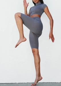 Conjunto Deportivo de Yoga para Mujer, Suave, Transpirable, de Spandex sin Costuras, Cintura Alta, para Gimnasio, Running, Yoga y Ejercicio en Casa - Product Image 2