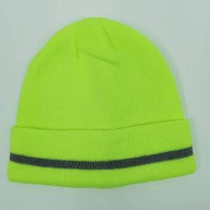 หมวกบีนนี่สะท้อนแสงสำหรับวิ่งกลางคืน ปี 2026 รุ่นที่ดีที่สุด สำหรับผู้ใหญ่ มองเห็นได้ชัดเจน ลายสก็อต สีนีออน หมวกถักนิตติ้งทั่วไป - Product Image 2