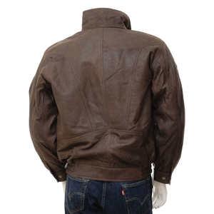 Nouvelle collection 2026 : Blouson aviateur en cuir pour homme, design urbain, logo personnalisé, haute qualité, vintage, manches longues, idéal pour l'hiver - Product Image 2