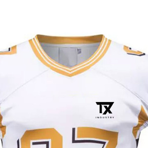 Maillot de football américain de qualité supérieure, cousu, personnalisé avec logo couleur, séchage rapide, léger, confortable, nouvelle arrivée - Product Image 3