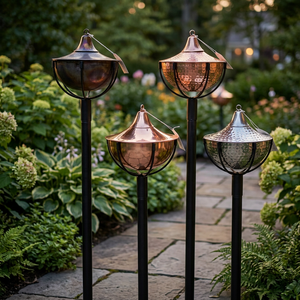 Lanterne torche Tiki décorative en métal, torche de jardin, décoration de patio extérieur pour hôtel de luxe et éclairage paysager - Product Image 3