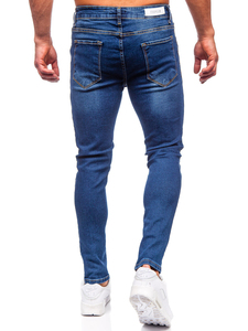 Jeans Ajustados de Mezclilla para Hombre, Cintura Media, Largos, Estilo Casual, Color Azul, Pantalones de Algodón para Primavera - Product Image 2