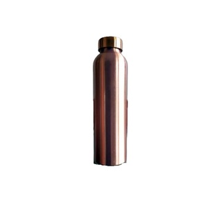 Plain Design <b>Copper</b> <b>Bottle</b> Glossy Finish Screw Cap Leak-Proof <b>Drinking</b> Ayurvedic GYM Fitness Sports Outdoor Travel <b>Bottles</b> - Product Image 6
