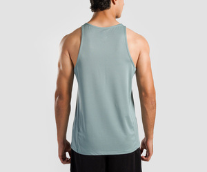 Débardeur sans manches pour homme, couleur unie, séchage rapide, col rond, veste de sport, vêtements de fitness en polyester tricoté - Product Image 4