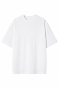 Men's Oversized Plain <b>White</b> Cotton Jersey T-<b>Shirt</b> O-Neck Short Sleeve Casual Solid Color Blank Design - Product Image 5