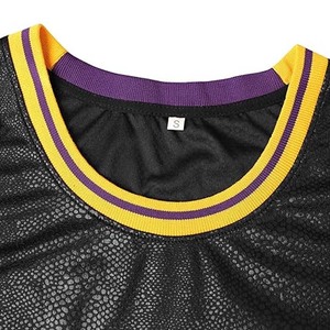 Men's Team Pack Numbers Reversible Basketball Jersey 100% Polyester Breathable Summer Plus Size Front Black and White Practice - Product Image 5