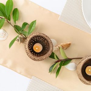 <b>Cheap</b> price coconut shell tealight display stand decorative <b>candle</b> holder tabletop center piece - Product Image 5