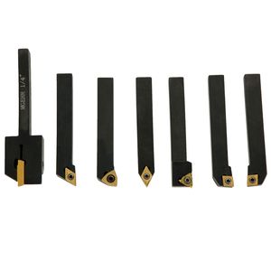 Utensili per tornio industriale super resistenti 40Cr, set da 7 inserti indicizzabili in carburo da 1/4 di pollice, utensili per tornitura super resistenti - Product Image 5