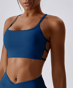 Top Corto Blanco sin Tirantes para Mujer, sin Costuras, con Soporte Ligero, de Spandex y Algodón, Ropa Deportiva - Product Image 1
