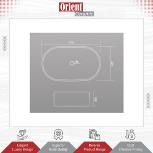 Proveedor Mayorista de Artículos Sanitarios de Cerámica de Alta Calidad para Baño, Lavabo de Diseño Moderno para Sobreponer sobre la Encimera - Product Image 2