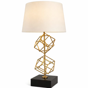 Fabric Net Metal Lamp Shade Decorative <b>Desk</b> Lamp Creative Weave Design Halogen Bulbs Warm White Light Eye Caring Minimalist - Product Image 1