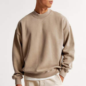 Sudadera Lisa de Algodón Premium con Cuello Redondo, Estilo Urbano, Personalizable con Logotipo para Hombre - Product Image 3