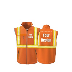 Chaleco de Seguridad Reflectante de Alta Visibilidad con LED, Impermeable, Multibolsillos, de Poliéster Transpirable, Clase 3 ANSI, para Construcción - Product Image 2