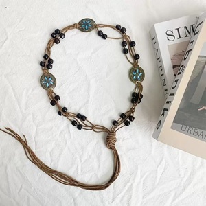 Bohemian Woven <b>Waist</b> <b>Chain</b> Butterfly Beaded Belt Tassel Ethnic Body <b>Chain</b> for Party Dress Decor - Product Image 3