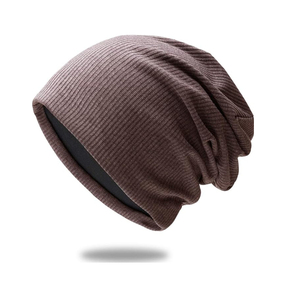Bonnet unisexe noir en gros, 100 % acrylique, tricoté, couleur unie, décontracté, pour l'hiver, pour adultes, 56-58 cm - Product Image 6