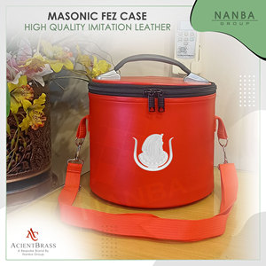 Premium NANBA GROUP Masonic Fez Cases-Imitation Leather Zipper Closure Lightweight <b>Hat</b> <b>Display</b> Storage Box White Daughter ISIS - Product Image 6