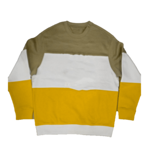 เสื้อสเวตเชิ้ตคอกลมผู้ชาย ทรงโอเวอร์ไซส์ ผ้าถักเนื้อฝ้าย สีสันตัดกัน สไตล์ลำลอง สำหรับใส่ในฤดูใบไม้ร่วง - Product Image 4
