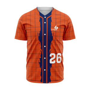 Wholesale Custom Breathable Quick Dry Unisex Baseball/Softball Jersey for Adults Team Training 100% Polyester Jerseys for Teams - Product Image 5