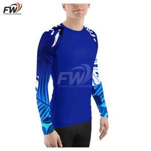 Custom Men Rash Guards High Quality Bjj Mma Upf 50+ Sun Protection Quick Dry Breathable Anti-uv <b>Surf</b> Swimming Rash Vest - Product Image 3