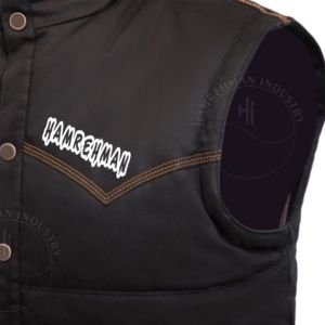 Chaleco de Soldador Personalizado de Cuero Resistente al Fuego, Traje de Soldadura Personalizado de Cuero de Alta Calidad Resistente al Calor - Product Image 4