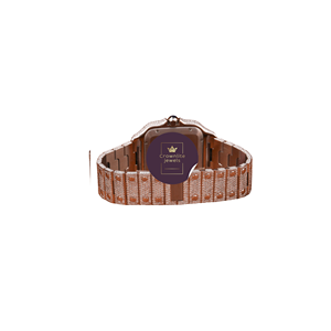 Reloj de pulsera de acero inoxidable con diamantes de corte redondo en oro blanco, moissanita, estilo antiguo, simple, de lujo, personalizado y nuevo para hombre. - Product Image 3