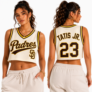 Camiseta de Baloncesto Personalizada para Mujer, con Logotipo del Equipo Bordado, Nombre y Número del Jugador, Top de Malla sin Mangas, Estilo de Proveedor OEM al por Mayor - Product Image 2