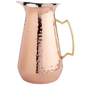 Handmade Pure Copper Water <b>Jug</b> with Brass Handle & Lid Ayurvedic Copper Pitcher for Wholesale Home Hotel & Drinkware Supplies - Product Image 2