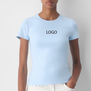 Camisetas de Mujer con Diseño Elegante y Logotipo Personalizable para Pedidos al por Mayor, Ropa Casual para Mujer con Diseño de Logotipo Personalizado a Precio Económico - Product Image 1