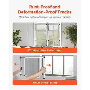 มุ้งลวดหน้าต่างแบบปรับได้ โครงอะลูมิเนียม ขนาด 15 นิ้ว สูง x 21-40 นิ้ว กว้าง 2 แพ็ค ตาข่ายแบบขยายได้ ทนทาน สำหรับประตูและหน้าต่าง - Product Image 3