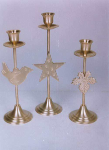 3 Pcs Handmade American Christmas Vintage Golden Metal Candle Holder Candlesticks for Home Wedding <b>Valentine</b> <b>Decor</b> Gift Set Home - Product Image 3
