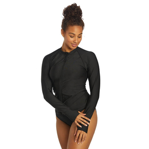 OEM Breathable Women's Rash Guard Swim Shirt for Women Long Sleeve Quick Dry Sportswear for Swimming Diving Women's Rash Guard - Product Image 1