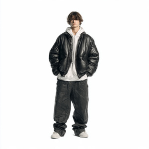 Veste en cuir de style Genz de haute qualité, très élégante et cool - Product Image 3