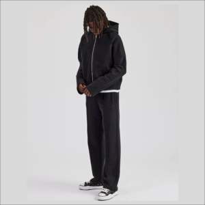 Conjuntos Deportivos IOTA SPORTS con Logotipo Personalizado para Hombre, Chaqueta con Cierre y Pantalones de Felpa 100% Algodón 350GSM, Ropa Deportiva Holgada, Conjuntos de Jogging a la Moda - Product Image 2