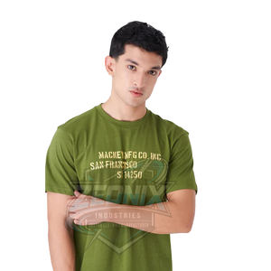 T-shirt Homme Personnalisé à Manches Courtes en Coton Respirant et à Séchage Rapide, Imprimé sur le Devant, Couleur Unie, Prix Fournisseur en Gros - Product Image 4