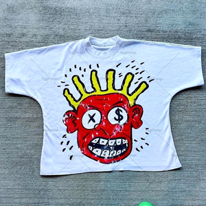 T-shirt en coton biologique blanc pour homme, coupe ample, respirant, séchage rapide, imprimé en relief personnalisé DCY 2025 - Product Image 6