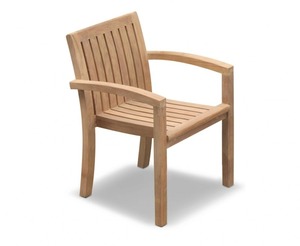 Sillón de Exterior Moderno y Duradero de Teca, Apilable, Impermeable y Cómodo para Apartamentos, Salas de Estar, Jardines y Patios - Product Image 3