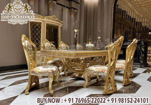 Juego de Comedor Victoriano de Lujo con Mesa Tallada, Colección de Comedor para Ocho Personas, Muebles de Comedor de Madera de Teca Personalizados, Reino Unido - Product Image 5