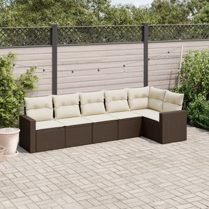 Conjunto de Sofás Modulares Grandes de Ratán PE Marrón para Jardín, Muebles de Exterior Cómodos y Elegantes - Product Image 1