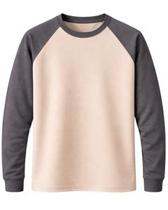 Custom Mens Raglan Jersey Long Sleeve T Shirt Cotton Polyester Crew Neck Casual Contrast Sleeve <b>Baseball</b> <b>Tee</b> OEM Apparel Supply - Product Image 1