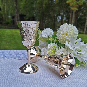 Brass Goblets <b>Retro</b> Wine Chalice Handmade Metal Drinking Cup Vintage Decorative Goblet Traditional Tableware Home Bar Wedding - Product Image 2