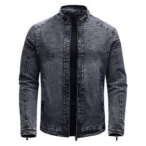 Men's Stylish Leather Jacket Stand Collar Silk Shell Casual Wear High Quality Custom OEM Service Sale - Product Image 5
