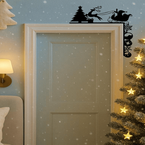 CIFbuy Decoración de Pared Vintage de Hierro con Diseño de Trineo, Estilo Rústico de Granja, Colgante Navideño para TikTok, para Servicio de Recogida Temu, Decoración de Pared para Fiestas - Product Image 3