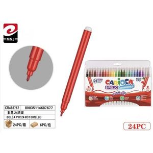 Pennarelli Artistici Carioca Birello 24pz a Doppia Punta Colori Lavabili con Acqua - Product Image 1